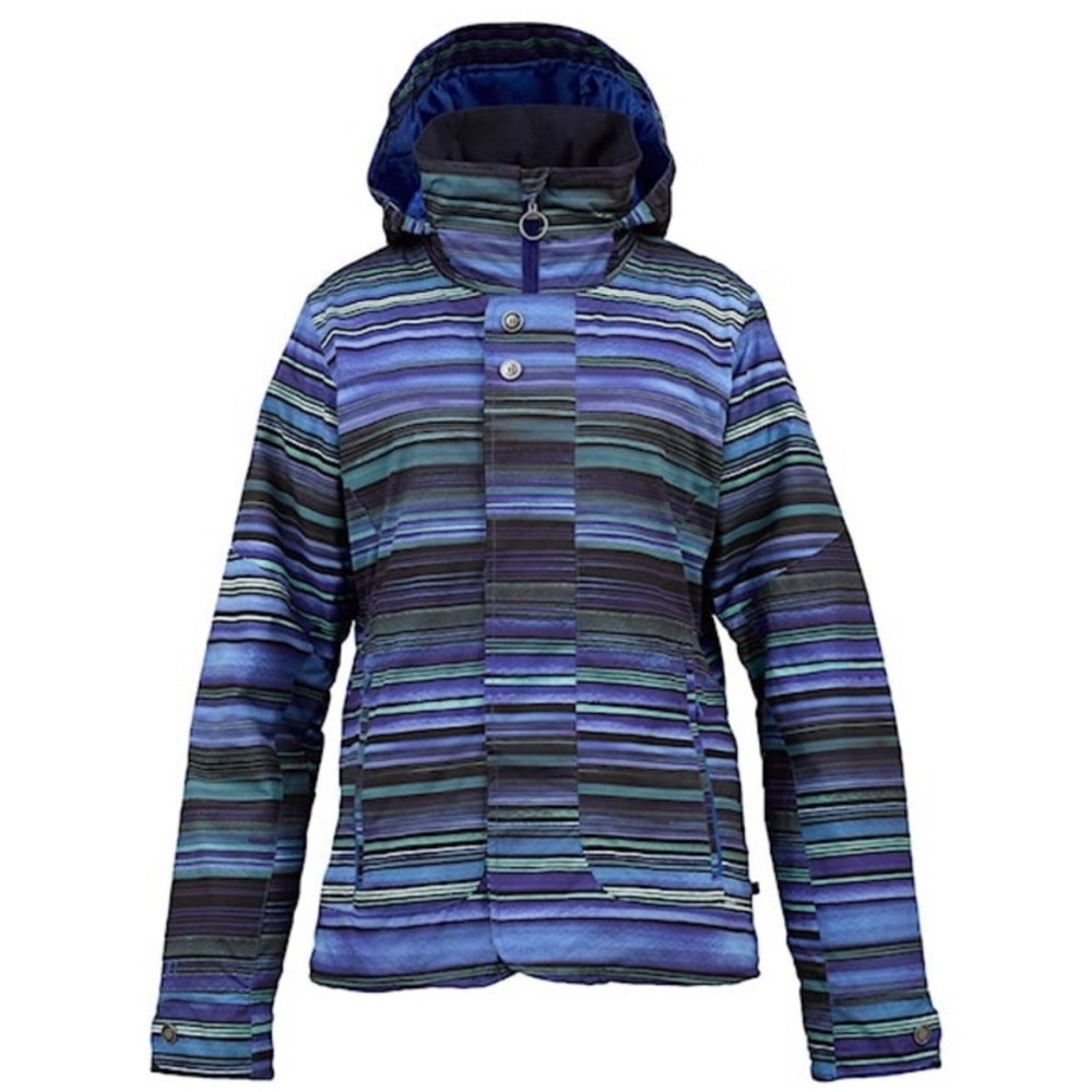 Burton Dryride Blue and Green Stripe Jacket, M